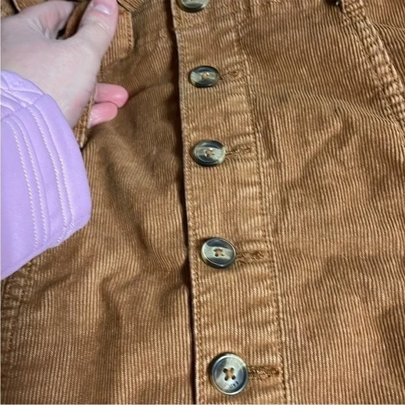 size 2 light brown American Eagle Hi-rise A-line corduroy skirt - Picture 2 of 6